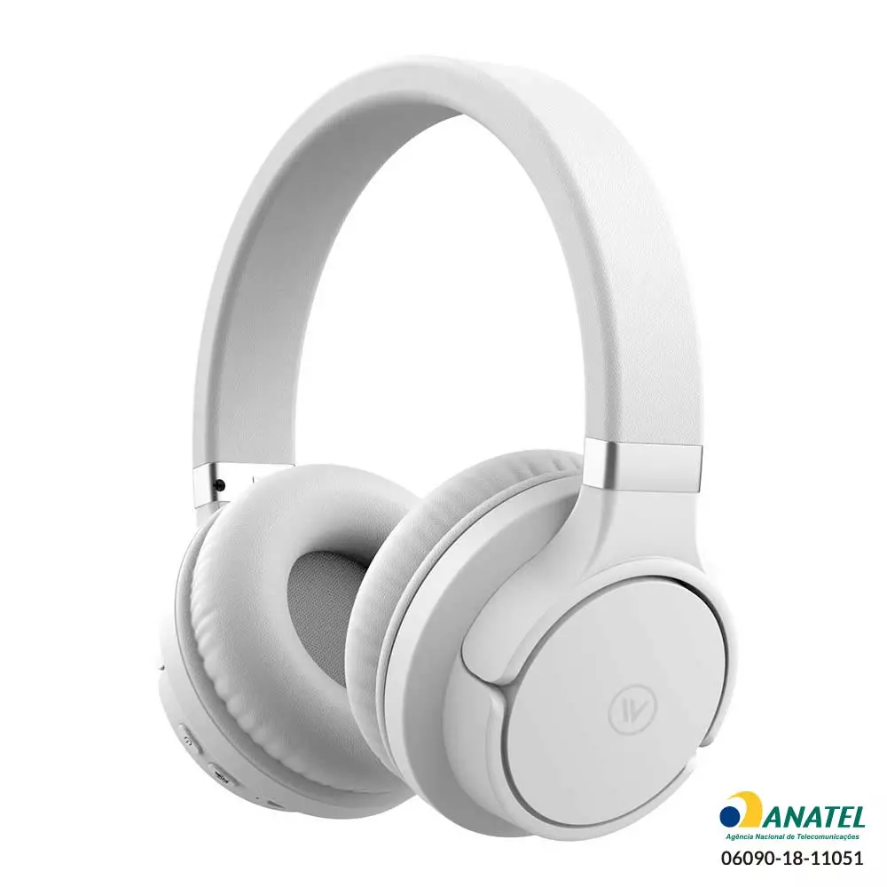 Fone de ouvido Elite Bass Wireless Headphone Branco com Prata - iWill Fone de ouvido Elite Bass Wireless Headphone Branco com Prata - iWill