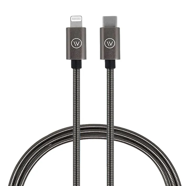 Cabo homologado MFi para USB-C Metal Cable - Cinza