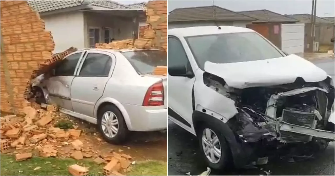 Carro Destrói Muro de Residência Após Grave Acidente em Botucatu