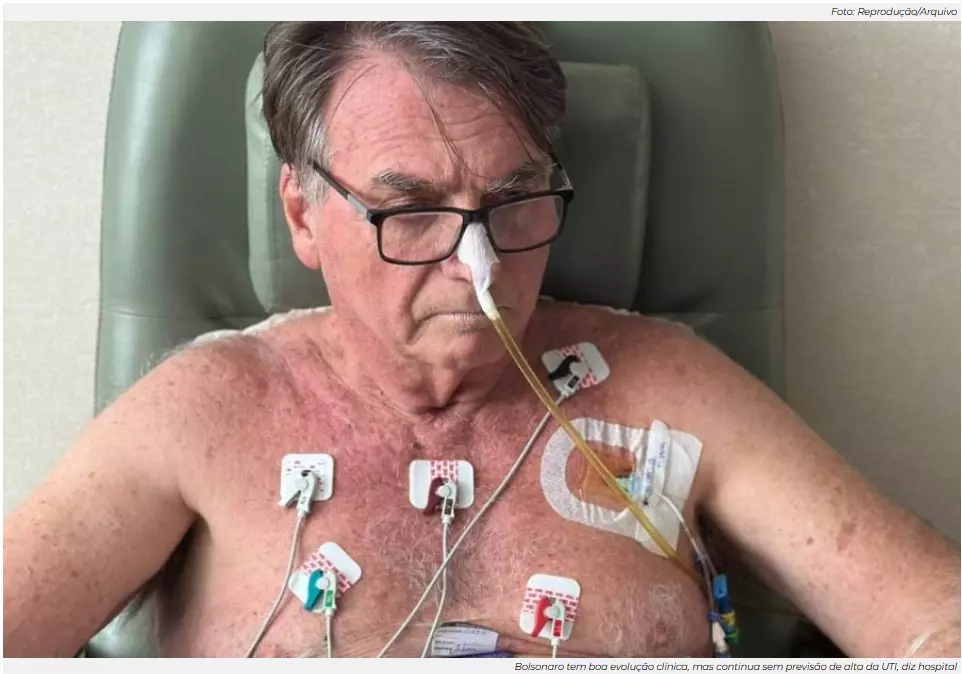 Bolsonaro tem boa evolução clínica, mas continua sem previsão de alta da UTI, diz hospital