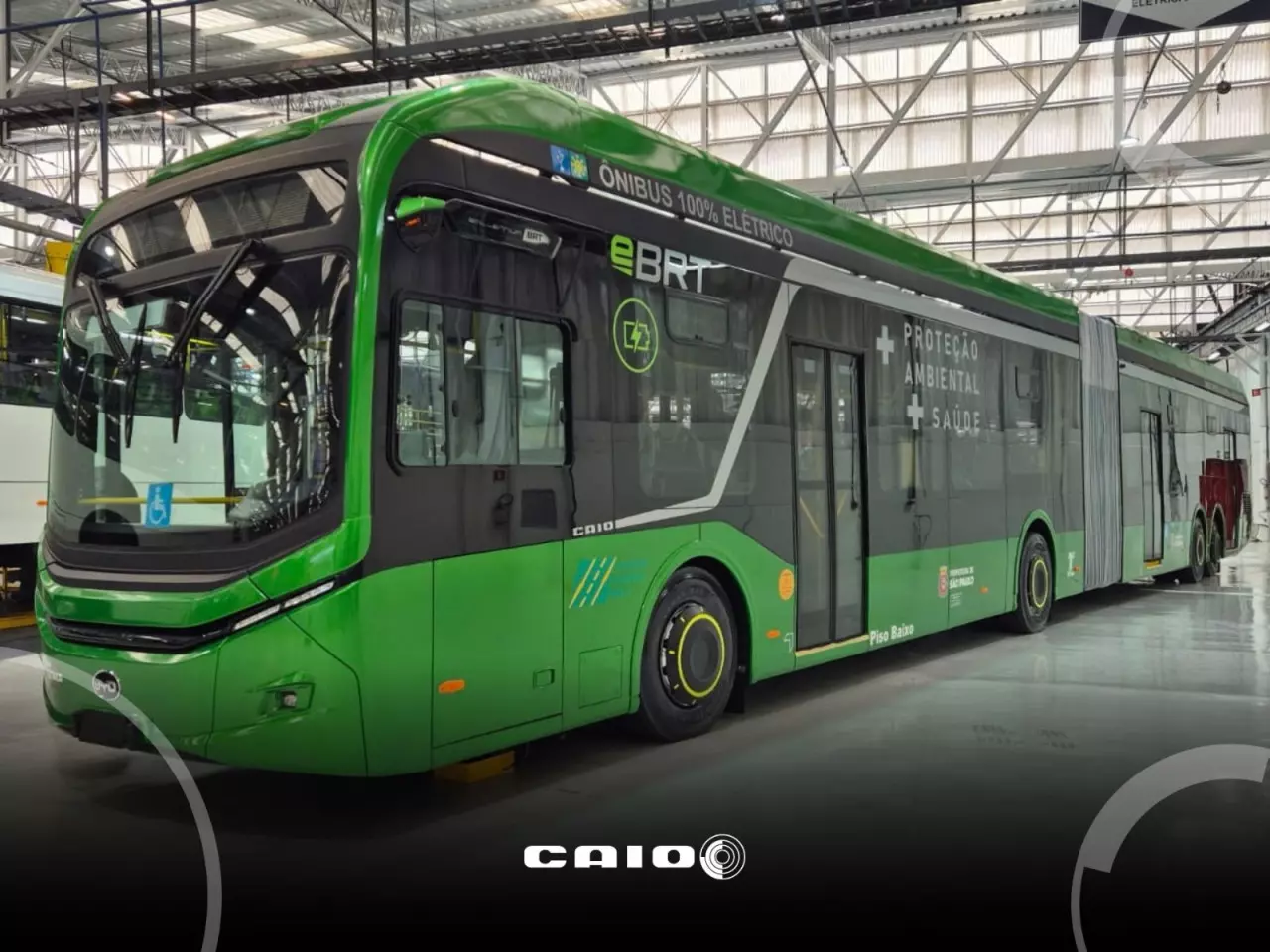 Caio lança eMillennium BRT, ônibus articulado 100% elétrico