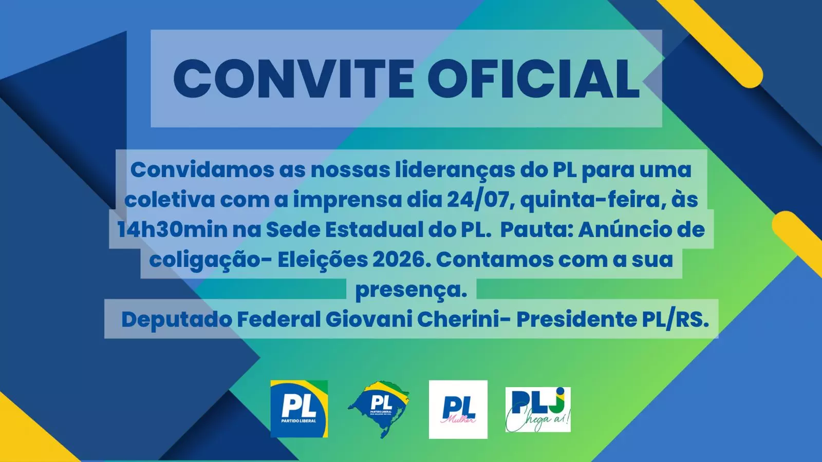 CONVITE PARA COLETIVA COM A IMPRENSA
