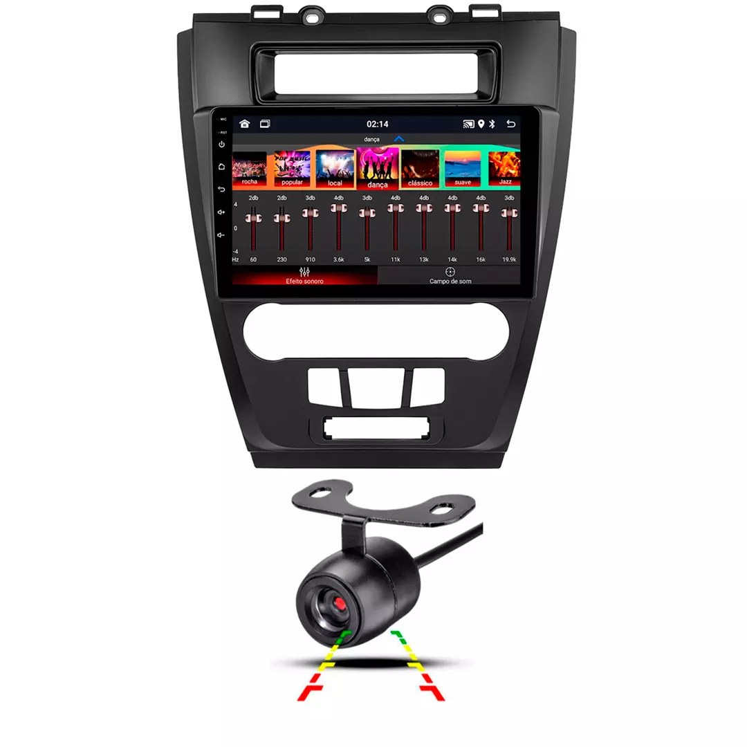 Central Multimidia Android para Ford Fusion 2.5 SEL 2010 2011 2012 Gps WIFI Camera de Ré Bluetooth Rádio FM Carplay e Android Auto sem fio Tela de 9 polegadas, Duplo Vidro, IPS Central Multimidia Android para Ford Fusion 2.5 SEL 2010 2011 2012 Gps WIFI Camera de Ré Bluetooth Rádio FM Carplay e Android Auto sem fio Tela de 9 polegadas, Duplo Vidro, IPS