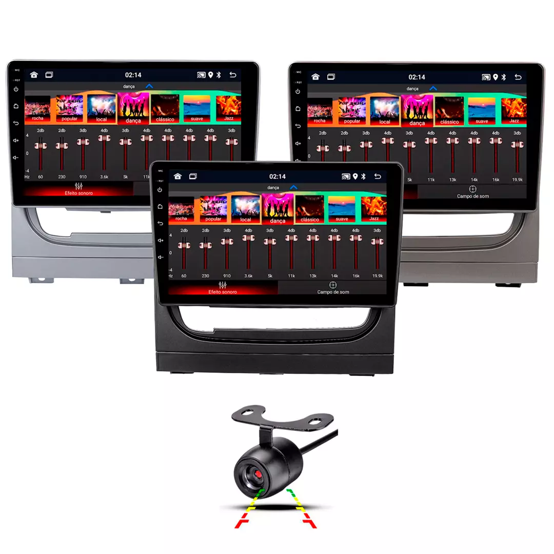 Central Multimidia Android para Fiat Idea 2013 2014 2015 2016 2017 2018 Gps WIFI Camera de Ré Bluetooth Rádio FM Carplay e Android Auto  sem fio Tela de 9 polegadas, Duplo Vidro, IPS