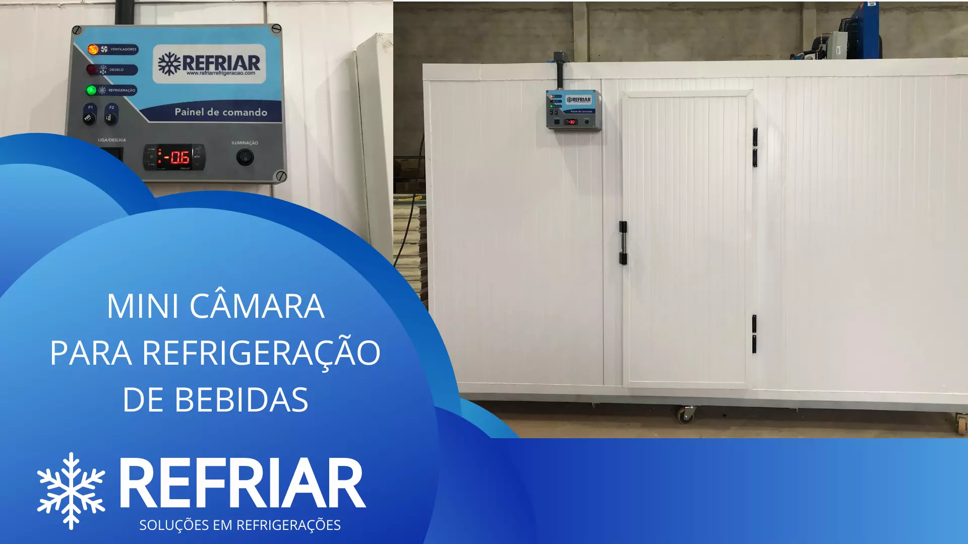 Mini-câmara fria para distribuidora de bebidas. Mini-câmara fria para distribuidora de bebidas.