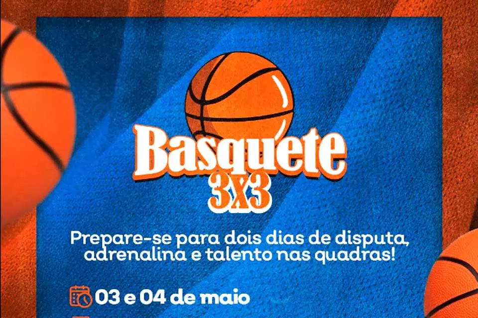 Campeonato de Basquete 3x3 Categorias Sub-15 e Sub-17 acorre no Gerivaldão nos dia 3 e 4