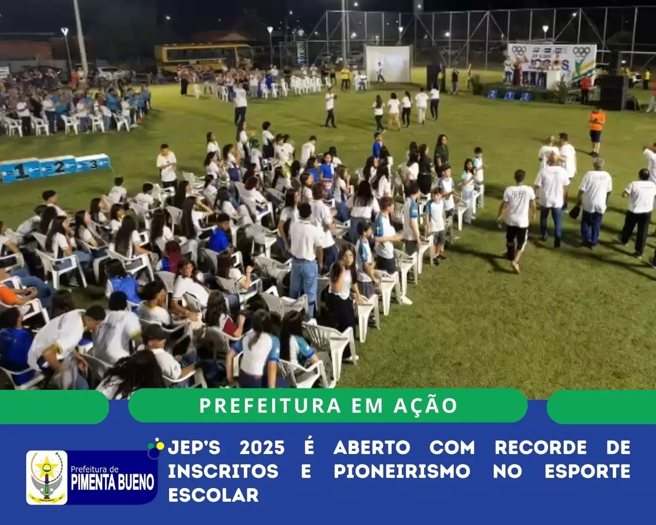 JEP'S 2025 é aberto com recorde de inscritos e pioneirismo no esporte escolar
