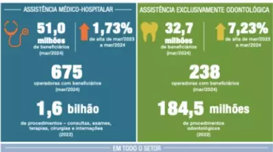 Dimensões do setor de saúdesegundo a ANS