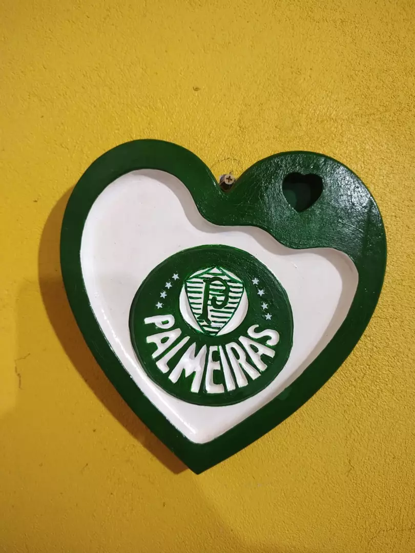 Quadro Sociedade Esportiva Palmeiras modelo coração - Referência 115 Quadro Sociedade Esportiva Palmeiras modelo coração - Referência 115