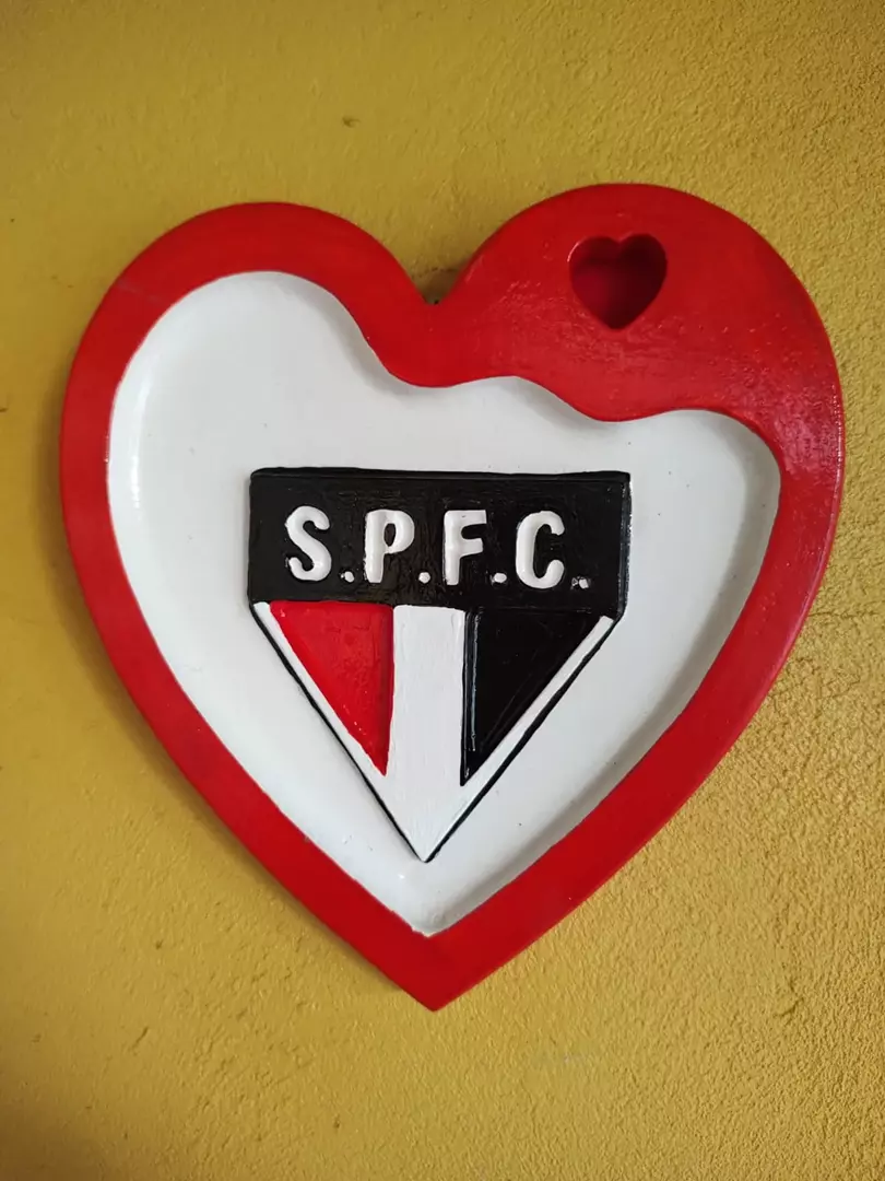 Quadro São Paulo Futebol Clube modelo coração- Referência 113 Quadro São Paulo Futebol Clube modelo coração- Referência 113