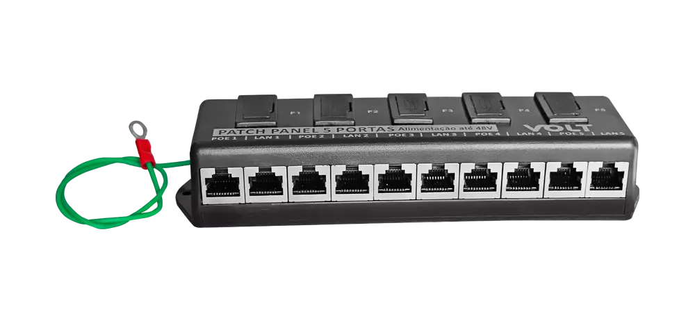 PATCH PANEL 01 POE ALIMENTAÇÃO ATÉ 48V - 5 P PATCH PANEL 01 POE ALIMENTAÇÃO ATÉ 48V - 5 P