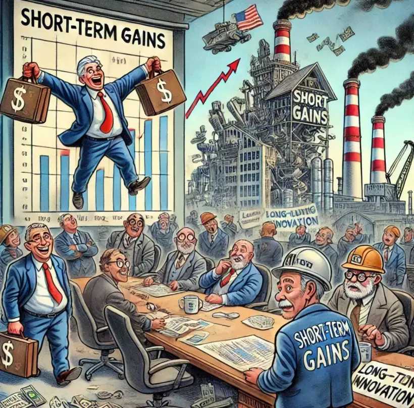 O Preço do Curto Prazo: Como a Pressão Financeira Está Erodindo a Indústria Americana O Preço do Curto Prazo: Como a Pressão Financeira Está Erodindo a Indústria Americana