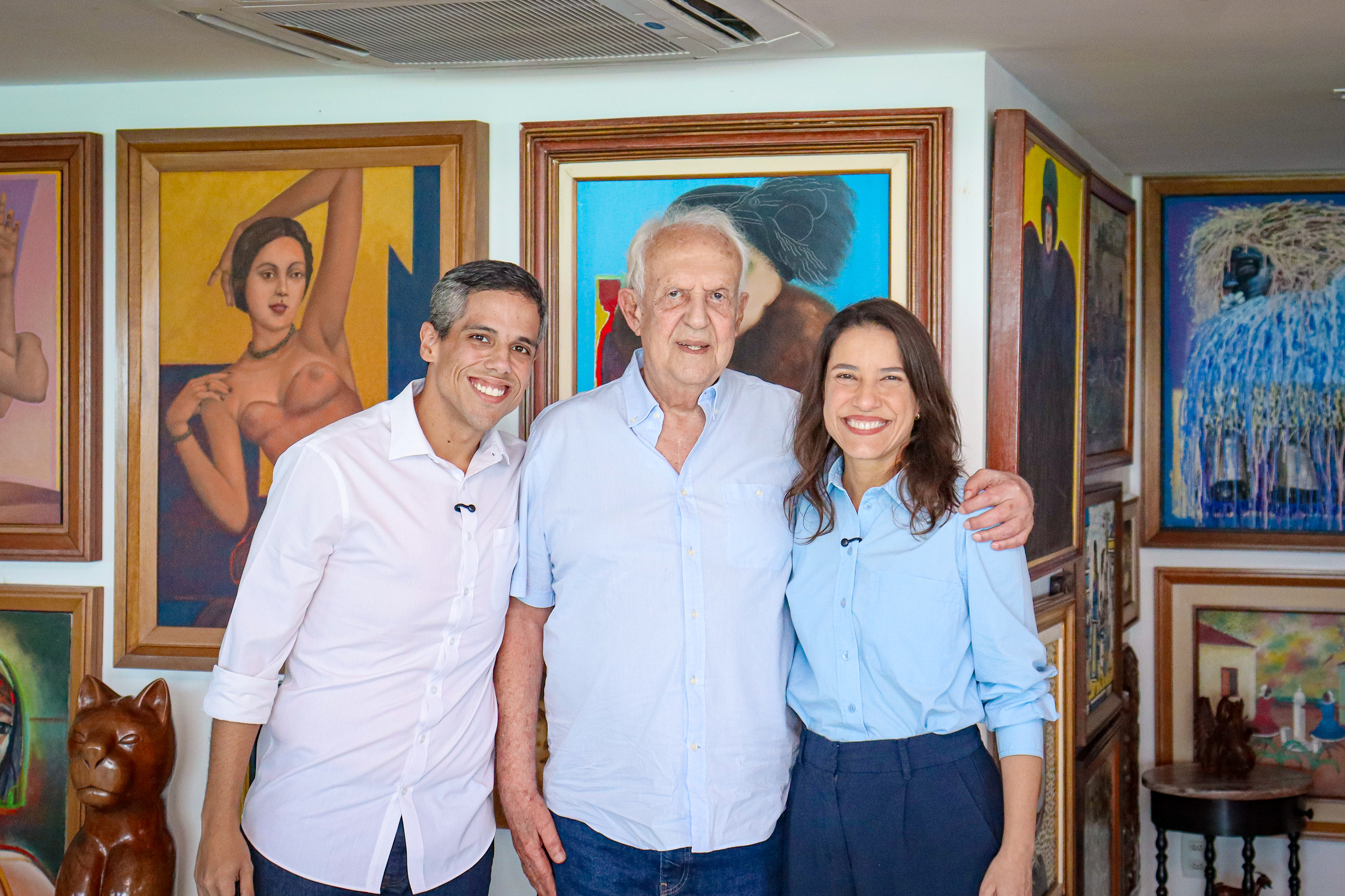 Governadora Raquel Lyra visita Jarbas Vasconcelos e Jarbas Filho após filiação ao PSD