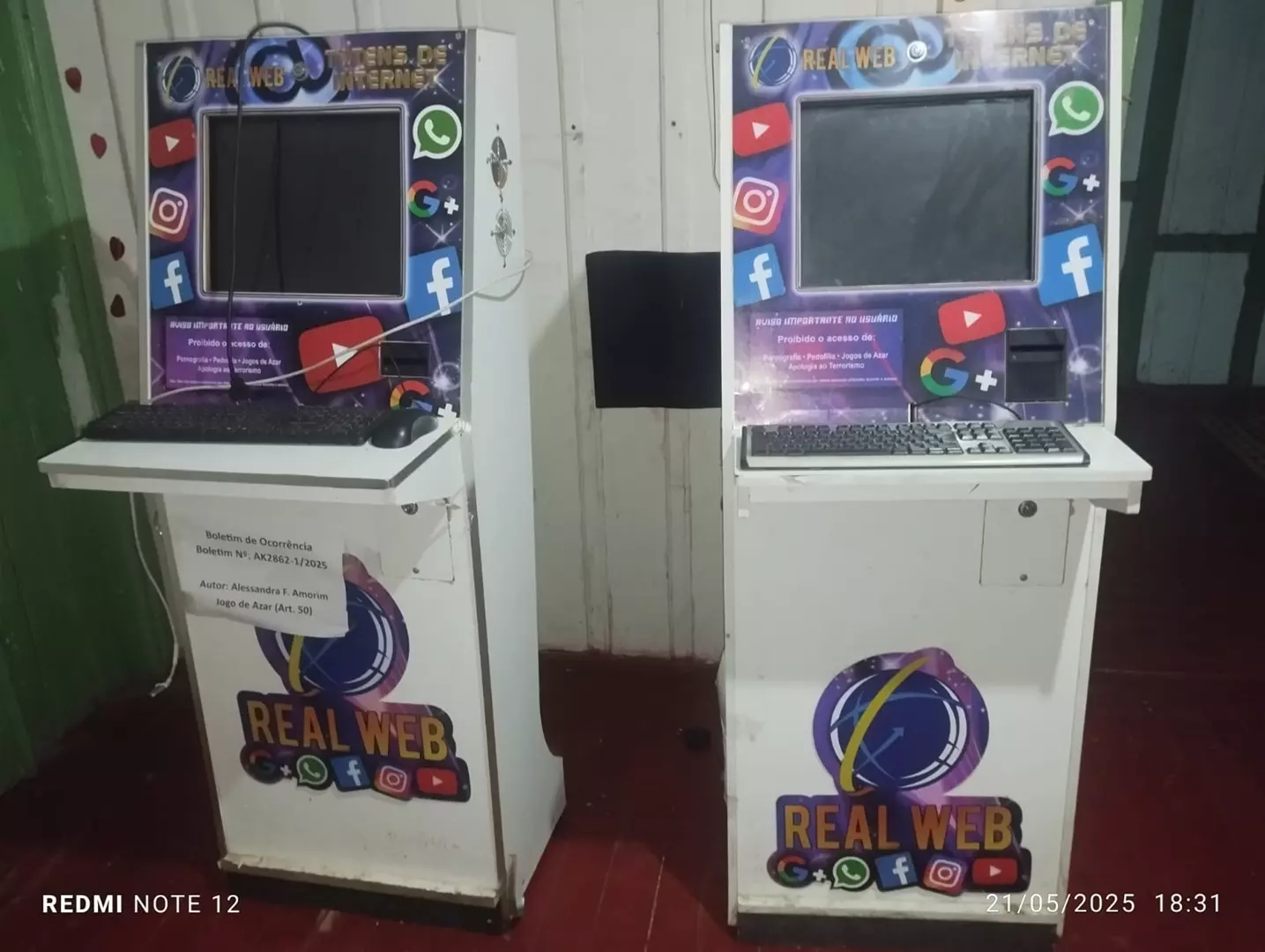 Máquinas caça-níqueis são apreendidas em bar em Pompéia