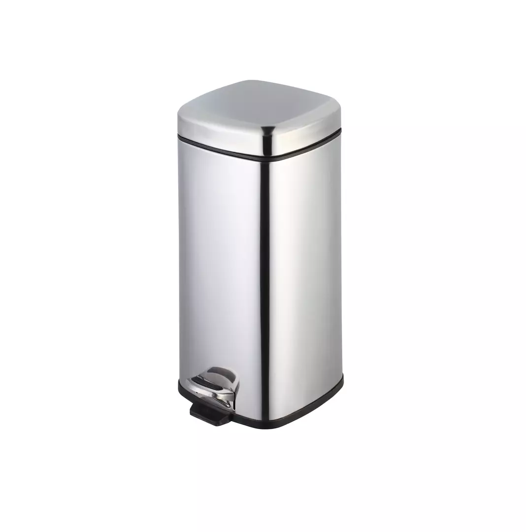 LIXEIRA INOX QUADRADA COM PEDAL 30 LITROS / 20 LITROS / 12 LITROS