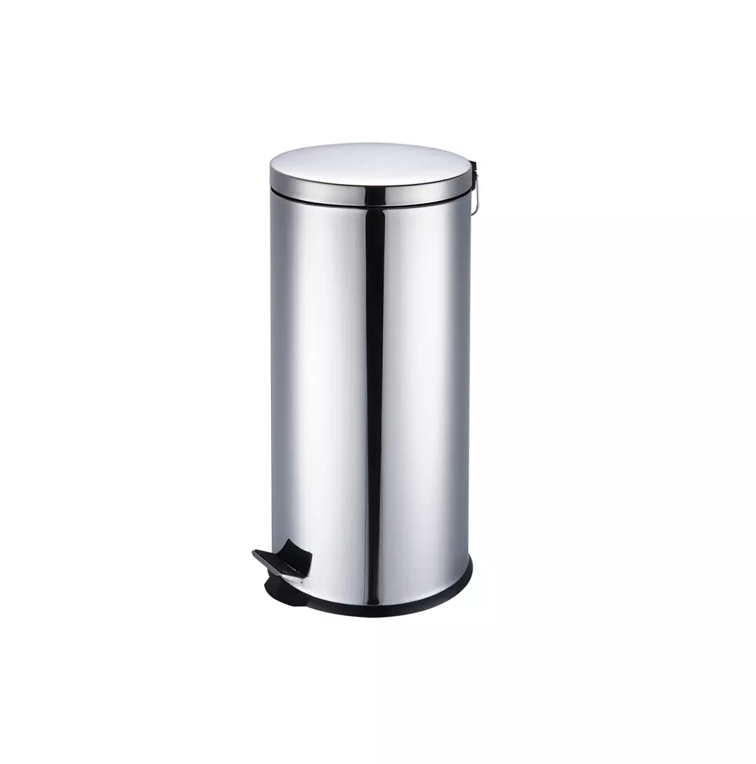 LIXEIRA INOX  REDONDA COM PEDAL 30 LITROS / 20 LITROS / 12 LITROS / 7 LITORS / 3 LITROS