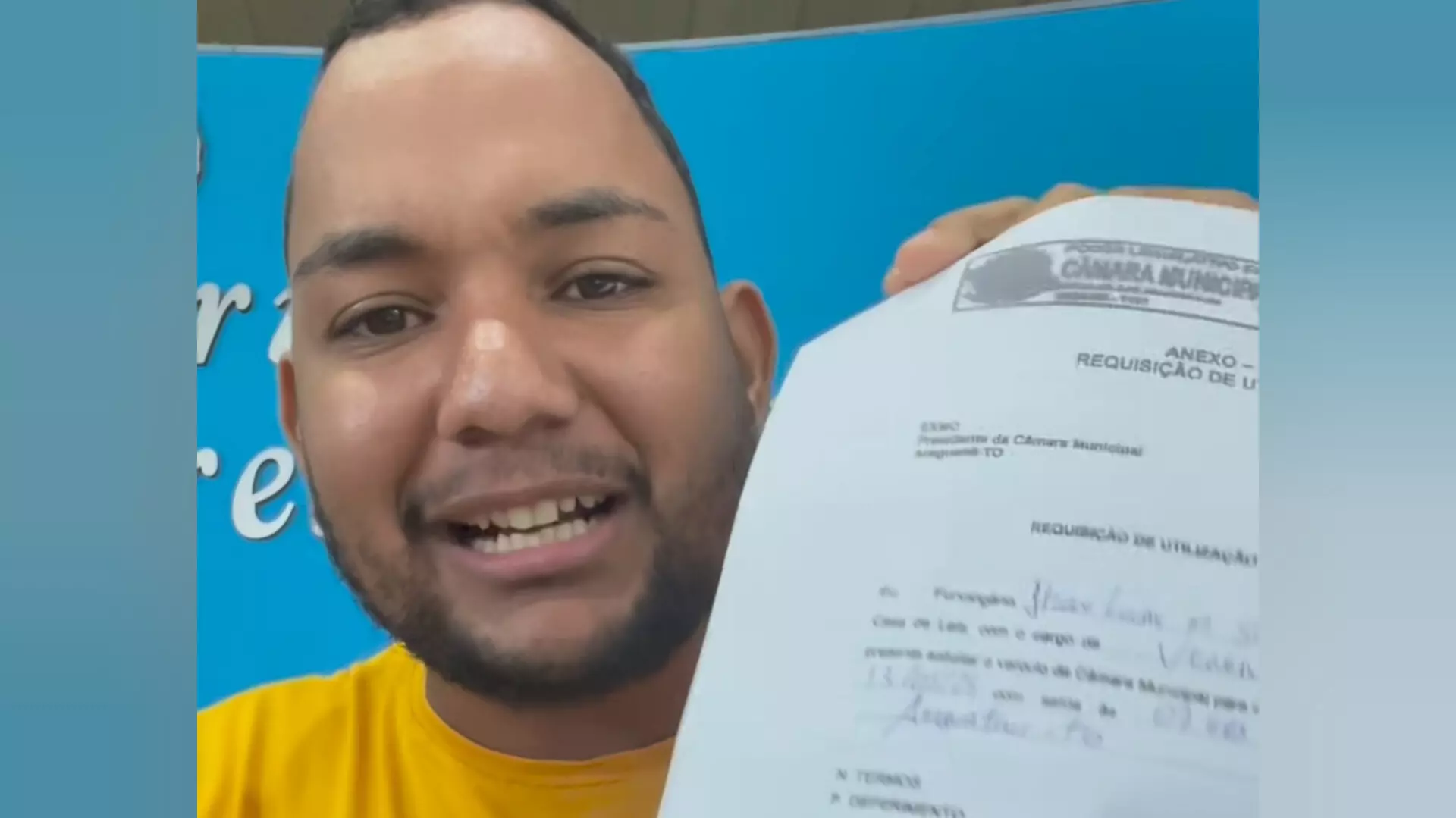 Vereador de Araguanã emite nota de indignação após presidência da casa negar uso de veículo oficial