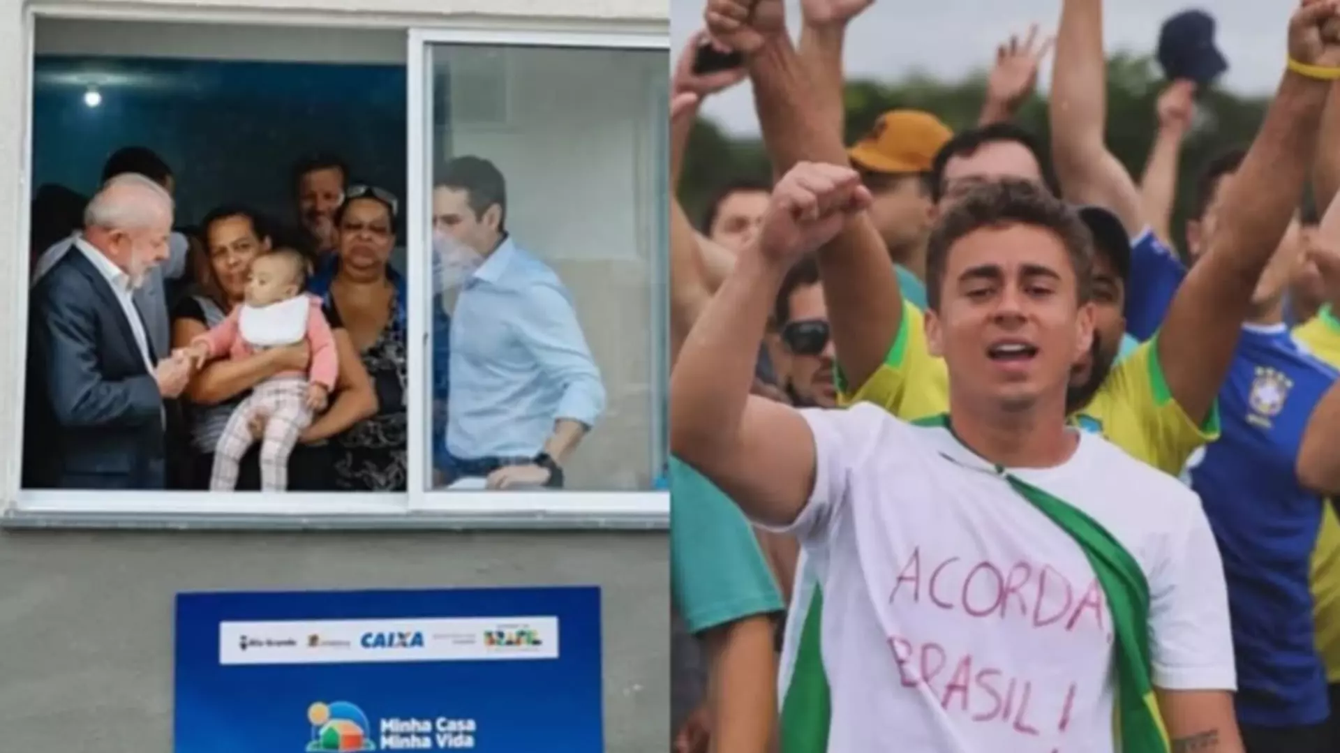 Nikolas Ferreira protesta em rodovias. Lula entrega 1.276 moradias do Minha Casa Minha Vida no Rio Grande do Sul
