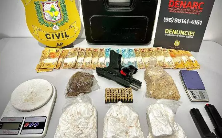 Traficante é preso com drogas, arma e munições no bairro Infraero