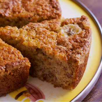 Bolo de Banana com Aveia e Cacau