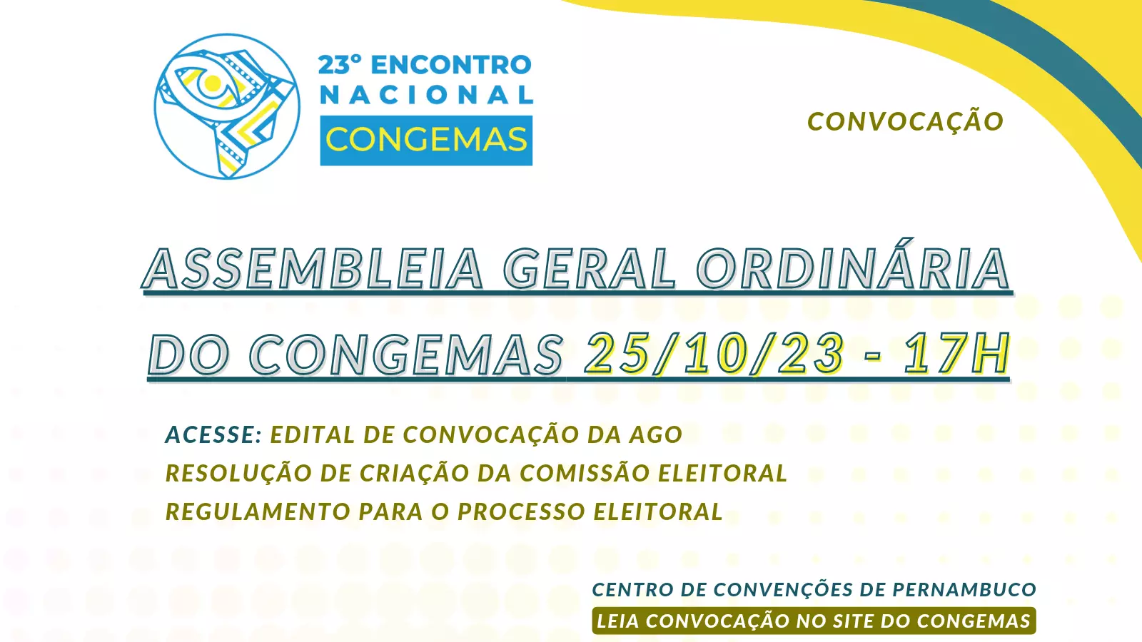 CONVOCAÇÃO - Assembleia Geral Ordinária do CONGEMAS