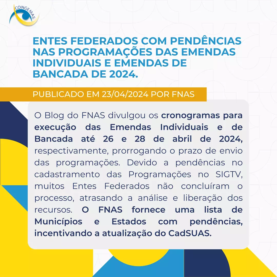 Últimas Notícias: Prazos Atualizados para Emendas do FNAS