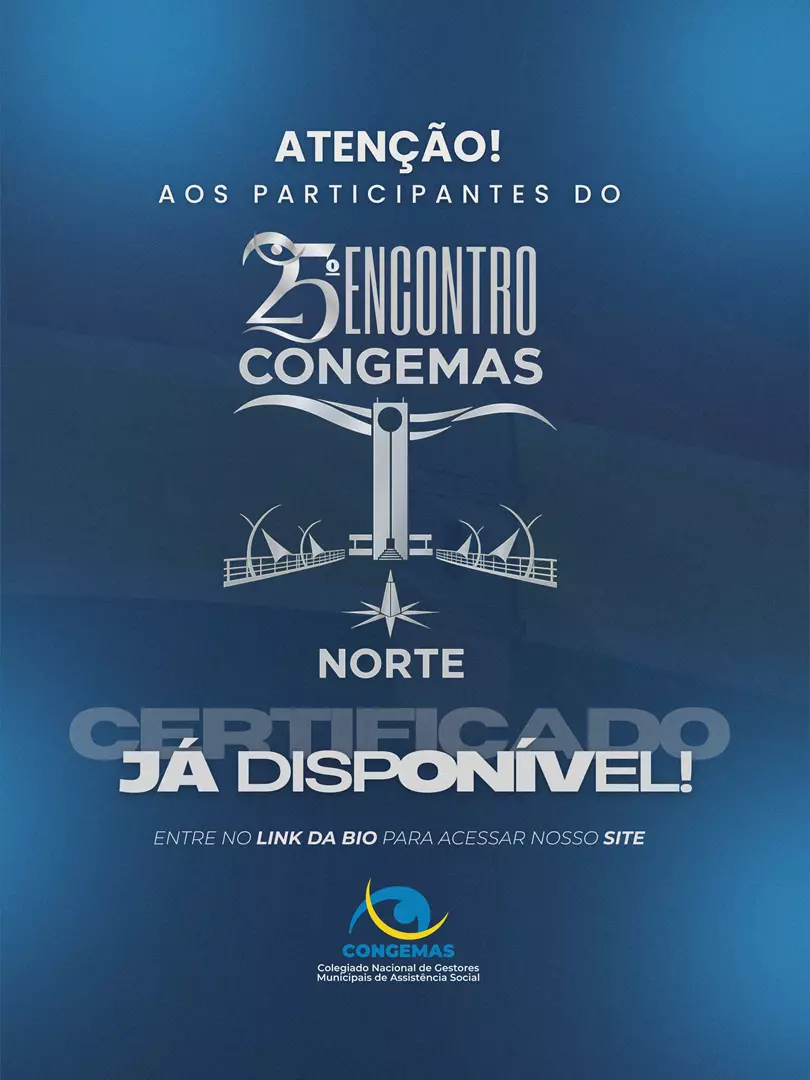 Certificados – 25º Encontro do CONGEMAS – Região Norte