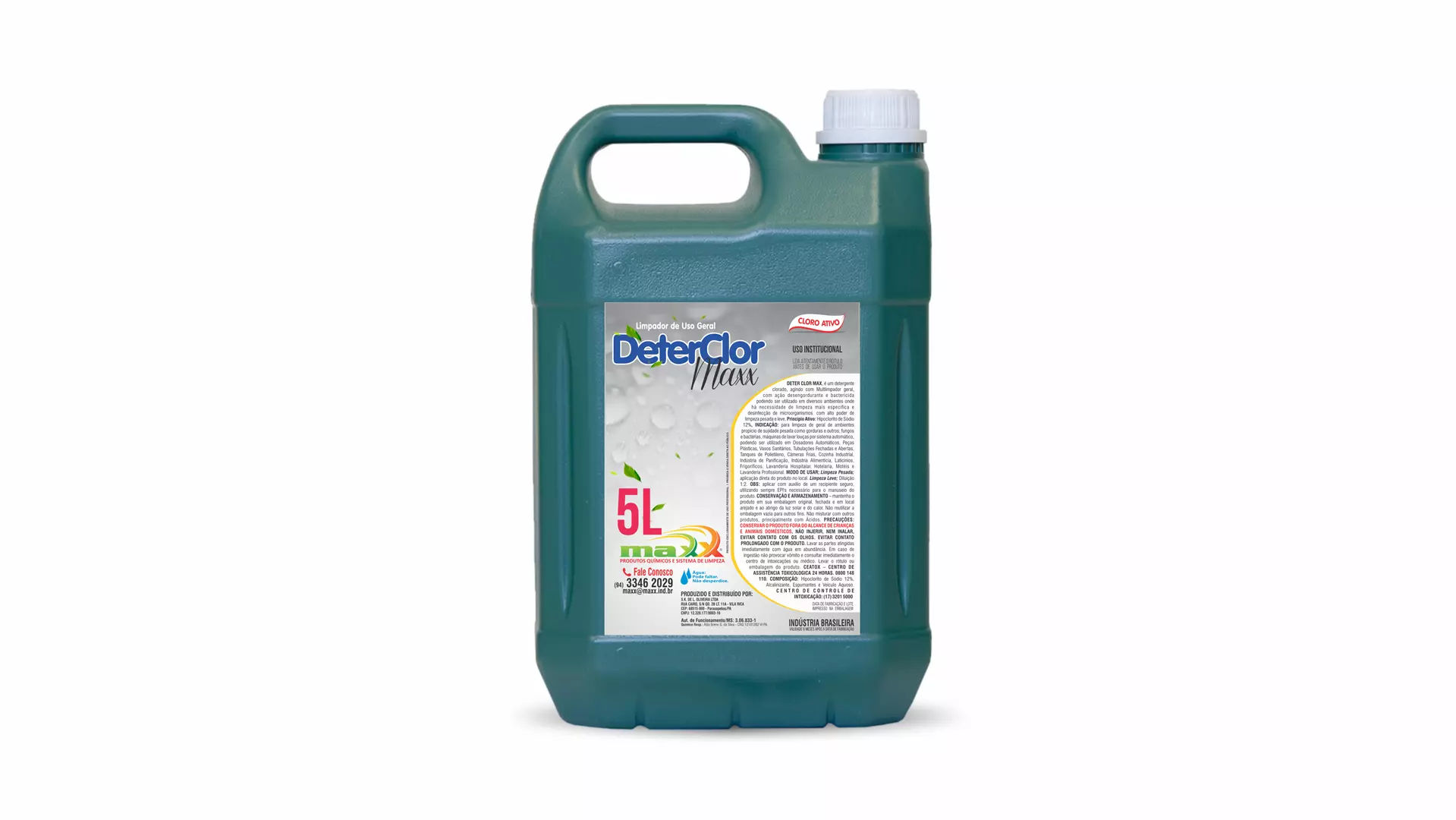 DETERCLOR MAXX - Detergente Clorado Concentrado