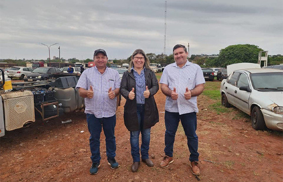 Prefeita de São Félix do Araguaia viaja até divisa do Brasil em buscas de recursos com Receita Federal