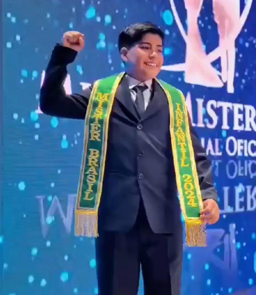 Garoto de Barra do Garças brilha na passarela do Rio Grande do Sul e fatura o 1º lugar no Mister Brasil Infantil
