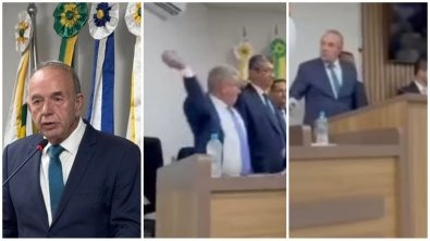 Posse de eleitos tem quebra-pau com vereador agredindo ex-prefeito VEJA VÍDEO