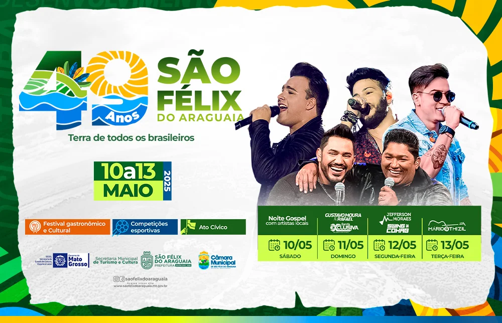 Prefeitura de São Félix do Araguaia realiza programação especial em comemoração aos 49 anos do município