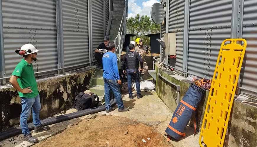 Funcionário morre ao cair em silo de grãos em MT