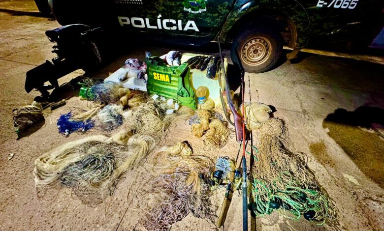 Operação apreende material predatório, pescado e arma de fogo no Rio das Mortes