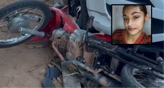 Adolescente perde o controle de moto, colide com caminhonete e morre