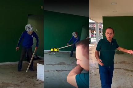 Vereador é expulso por 'morador de rua' a pauladas durante fiscalização