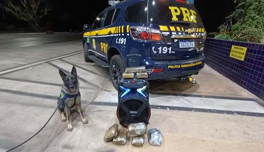 Passageira é presa com drogas escondidas dentro de caixa de som em ônibus de MT