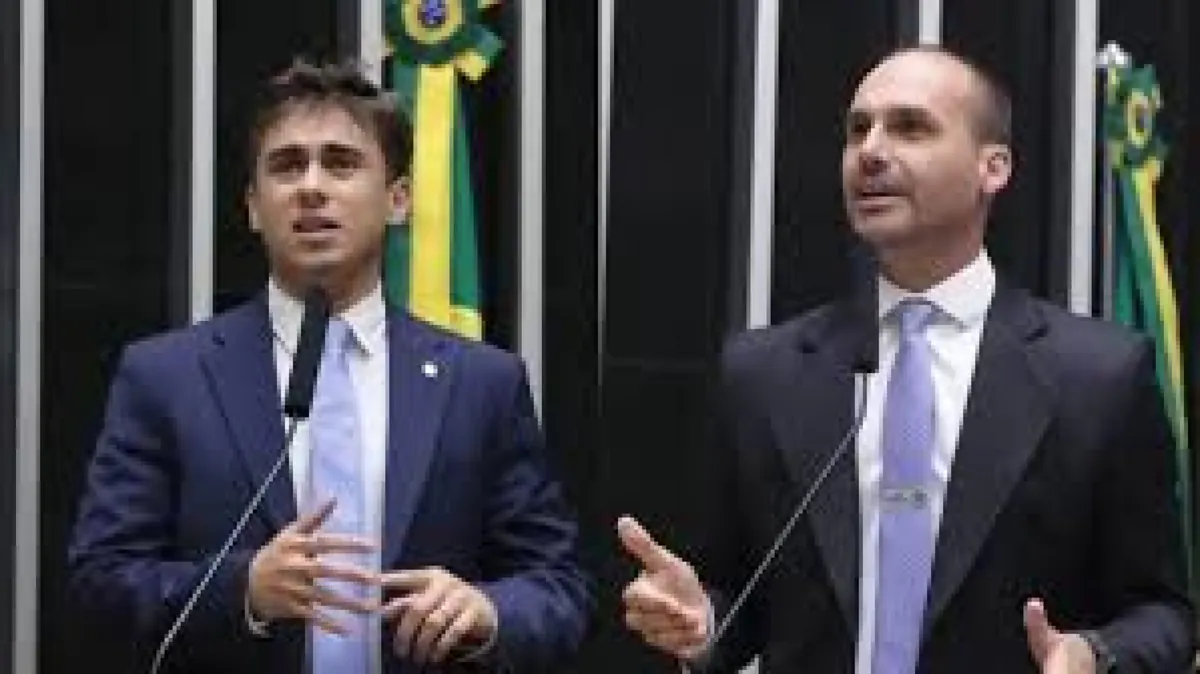 Eduardo divulga post acusando Nikolas de querer se livrar de Bolsonaro
