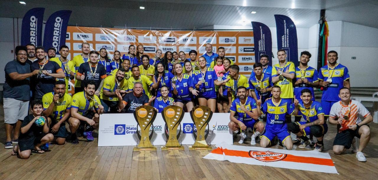 Seleções de Sorriso são campeãs de futsal e handebol nos Jogos Abertos Mato-grossenses