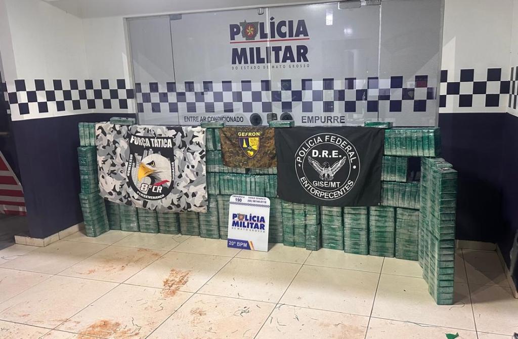 Ação integrada apreende 465 quilos de pasta base de cocaína avaliada R$ 20 milhões em Juína