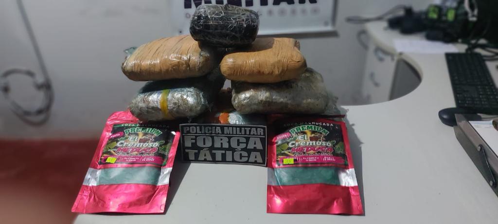 Polícia Militar prende faccionados com sete tabletes de supermaconha em Glória D'Oeste