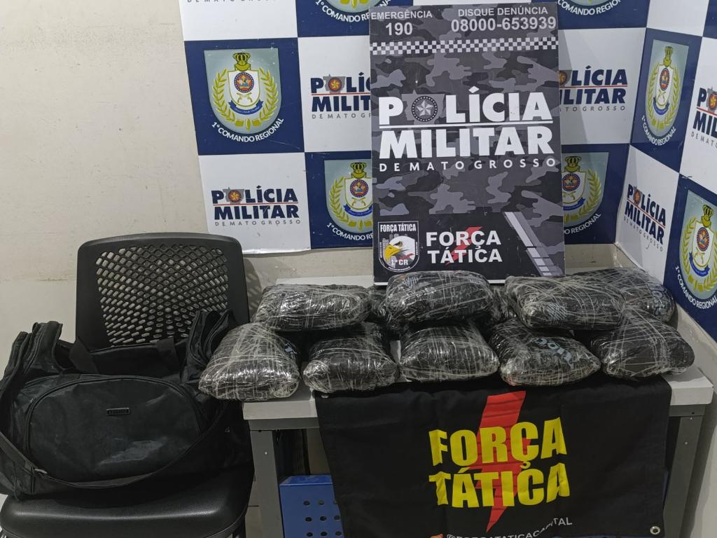 Força Tática prende mulher com 12 tabletes de supermaconha em Cuiabá