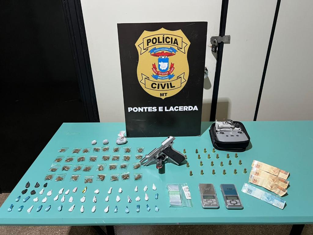 Monitoramento da Polícia Civil prende suspeitos por tráfico, porte ilegal de arma e embriaguez ao volante