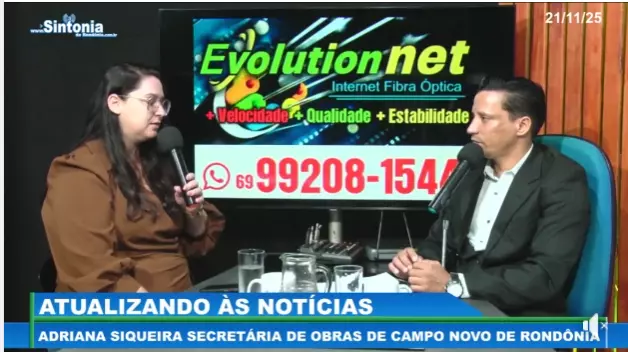 ENTREVISTA: ADRIANA SIQUEIRA SECRETÁRIA DE OBRAS DE CAMPO NOVO DE RONDÔNIA