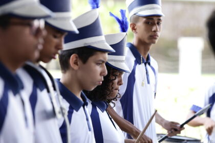 Assembleia Legislativa recebe apresentação de fanfarra de escola estadual