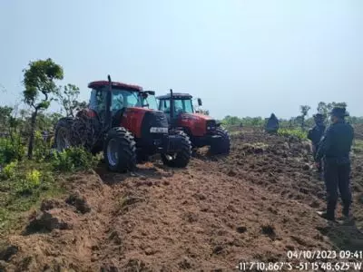 Batalhão Ambiental prende homem, apreende tratores e aplica multa de R$ 588 mil por desmatamento ilegal em Luciara