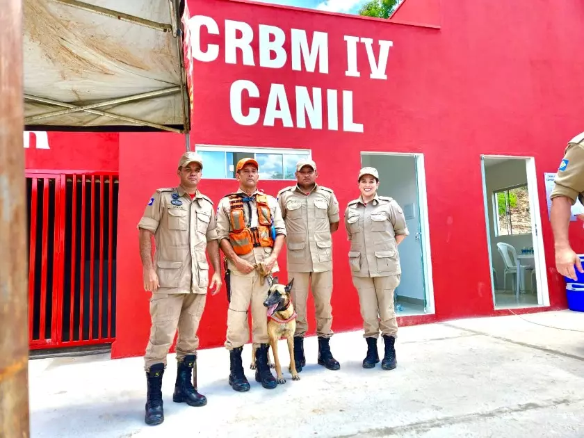 Bombeiros inauguram canil em Barra do Garças e homenageiam cão que morreu durante operação