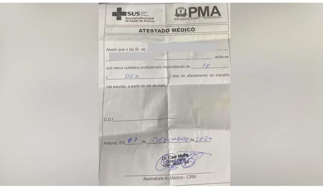 Polícia indicia trio suspeito de fraudar atestados médicos em Aracruz