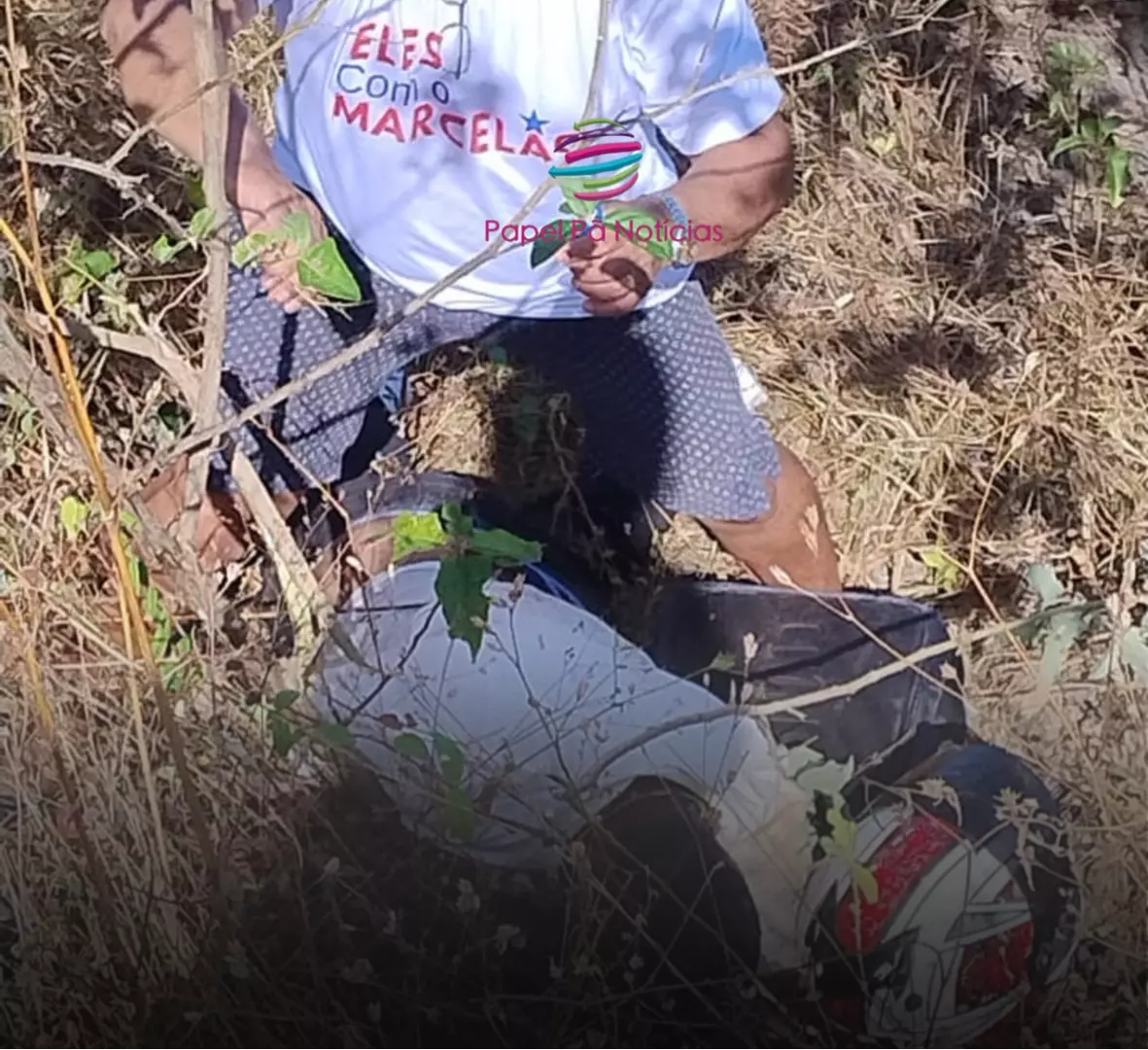 Motociclista fica ferido após sobrar em curva nas proximidades da barragem do Catolé, em São Gonçalo do Amarante
