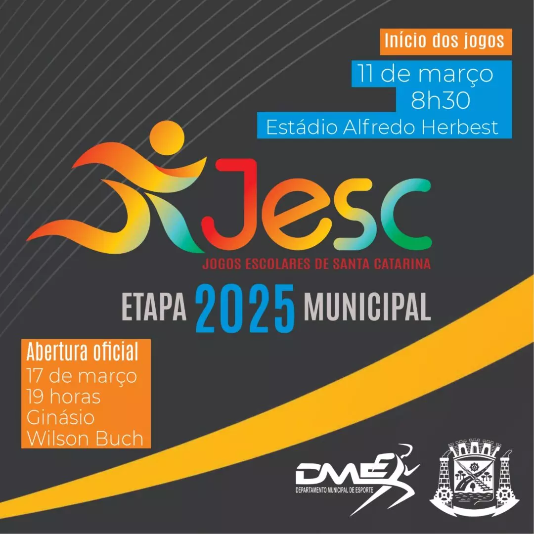 Jogos Escolares de SC: Fase municipal inicia na próxima terça